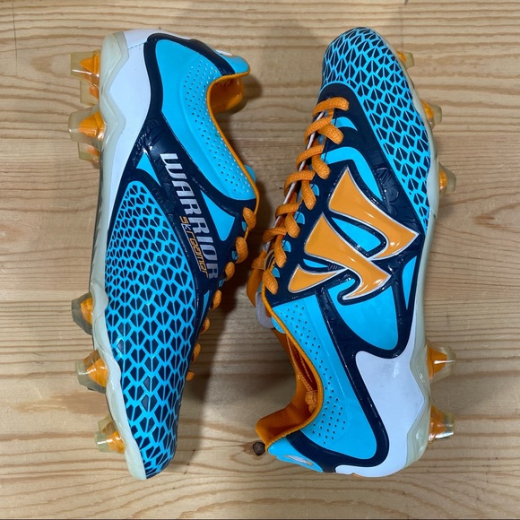 NIB Warrior Youth Skreamer Soccer Lacrosse Field Hockey Cleat  Navy/Orange - Picture 9 of 9